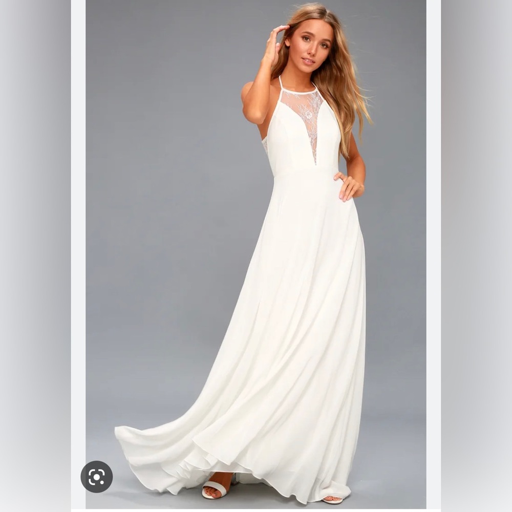Lulus white halter dress